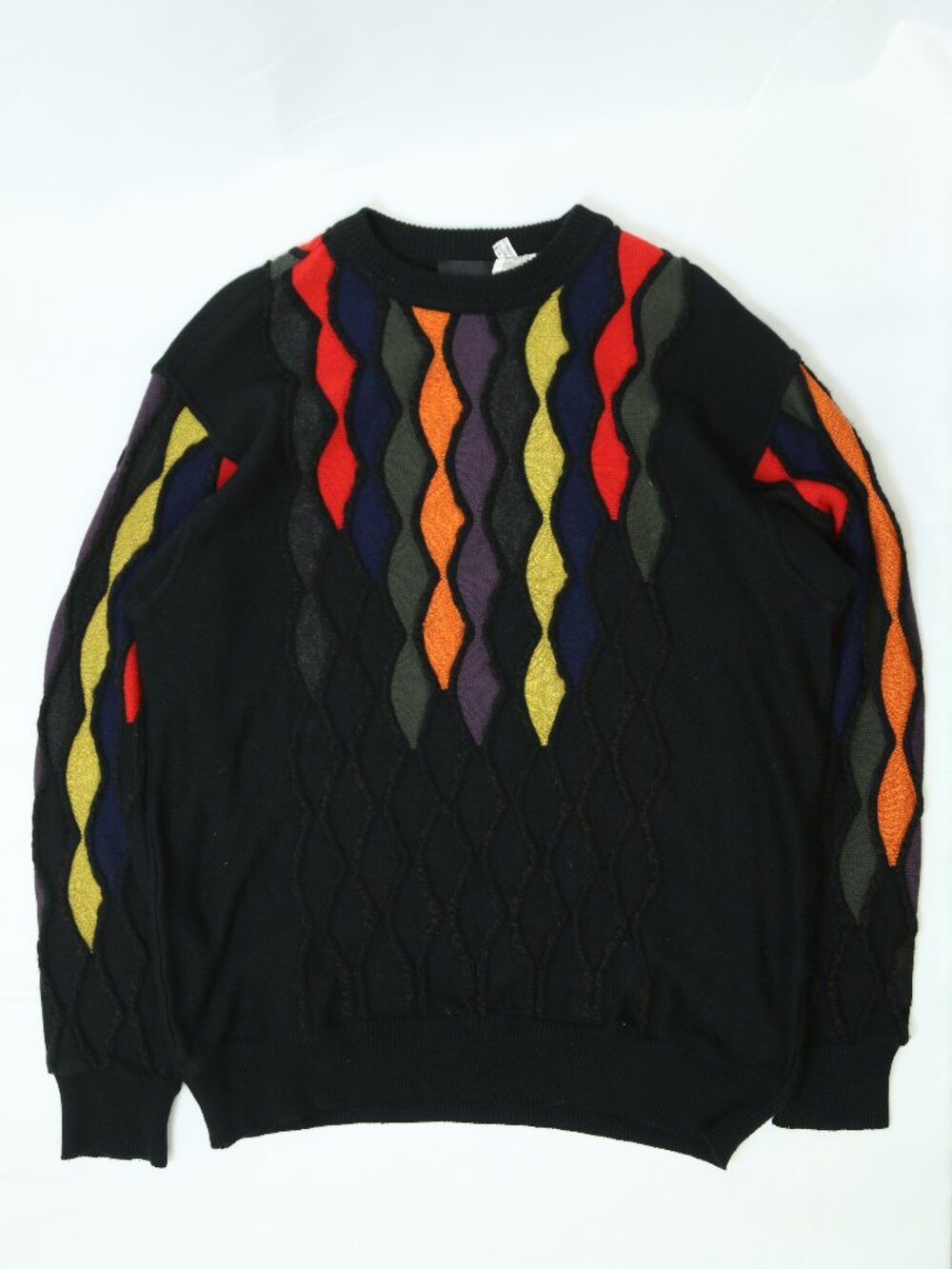 Men's Vintage Carlo Colucci Multicolor Knit Sweater Size XXL